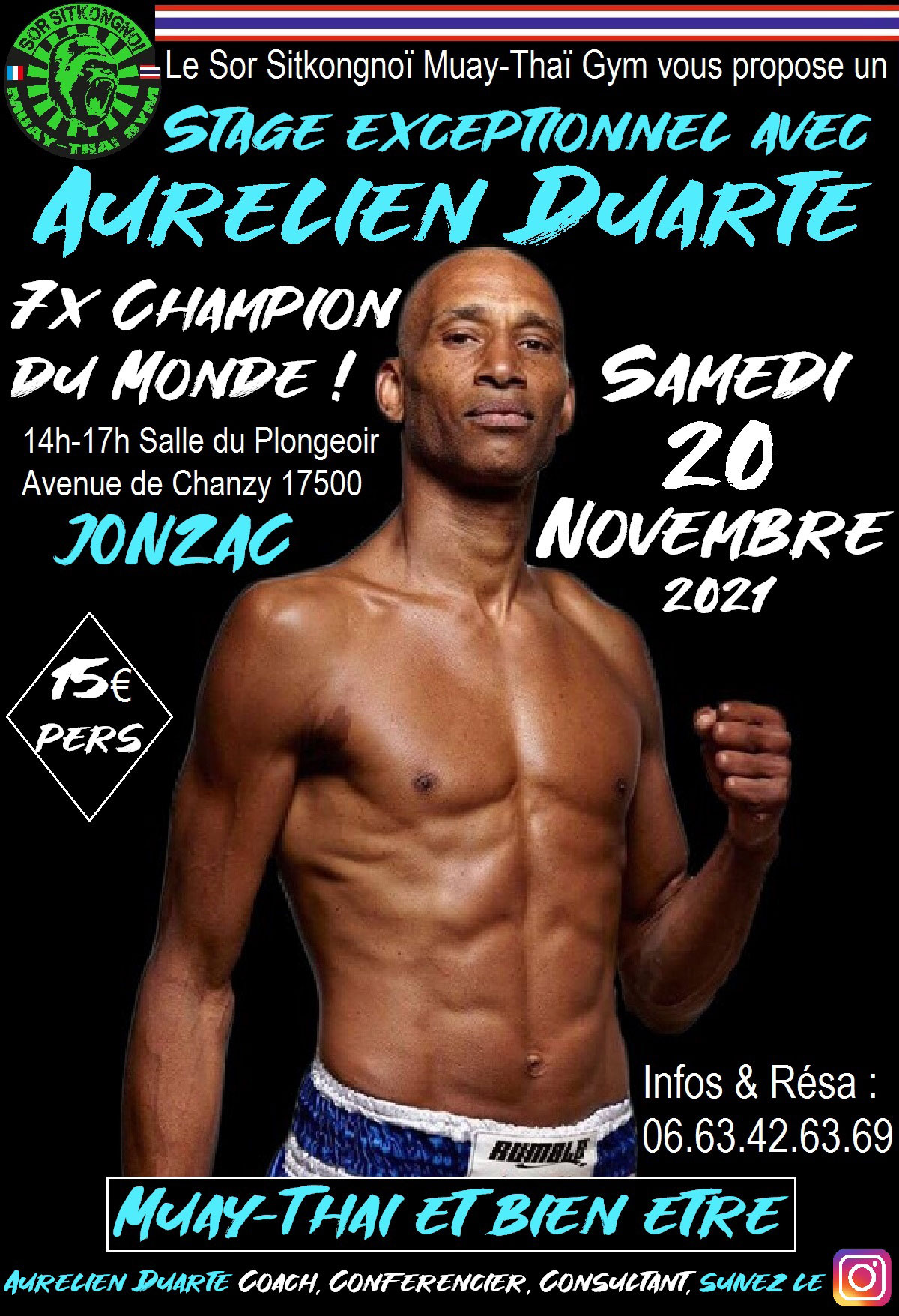 Affiche Stage Aurelien Duarte 20 11 21